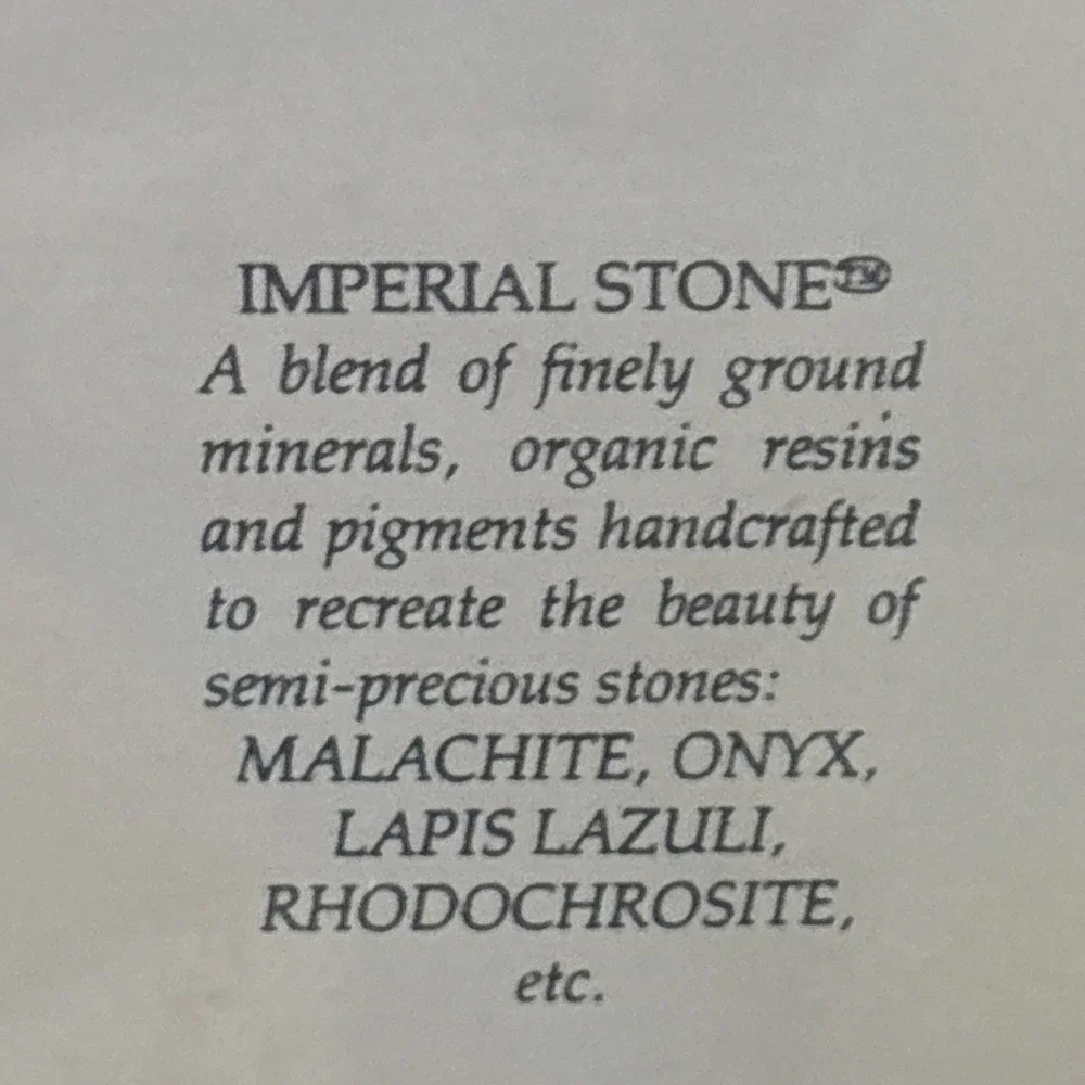 Imperial Stone VTG Photo Frame Handcraft Finely Ground Minerals & Organic Resins